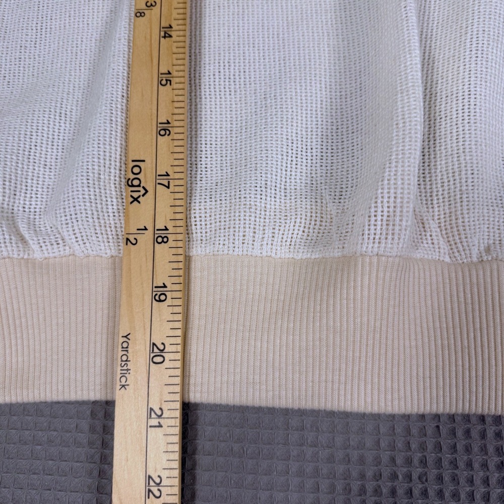 Bay Club Catalina Vintage 2 Piece Set M Cream Mesh Top High Waist Pants Coastal - Picture 6 of 16